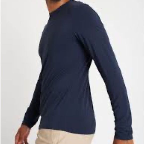 KIT AND ACE brushed long sleeve shirt. Deep blue. - Picture 3 of 10